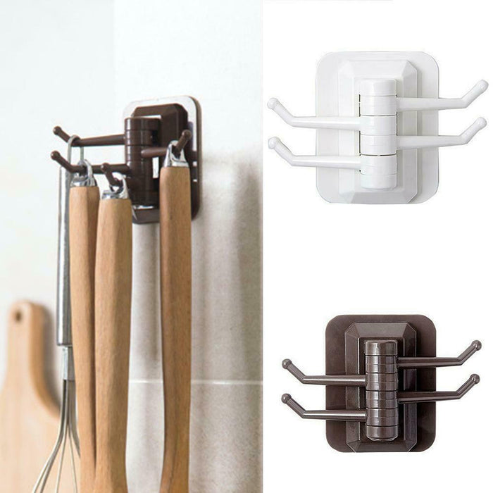 Self Adhesive Tri Hooks Kitchen Bath Room Wall Door Plastic Strong Sticky Holder - Esellertree