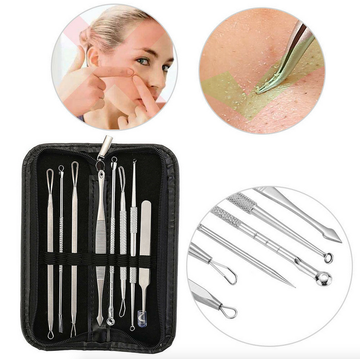 PIMPLE POPPER TOOL BLACKHEAD REMOVER KIT SPOT ACNE COMEDONE EXTRACTOR COMEDON - Esellertree