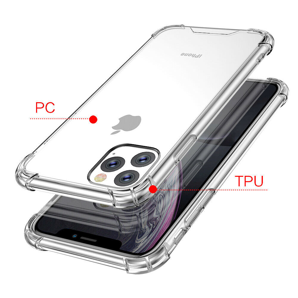 CLEAR CASE For iPhone 12 Mini Pro Max  8 7 Shockproof Gel Silicone Cover - Esellertree