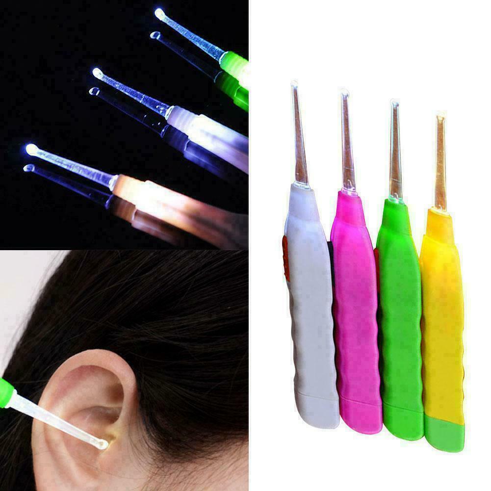 LED Light Flashlight Ear Pick Ear Wax Remover Tweezer Earpick Cleaner Curette UK - Esellertree