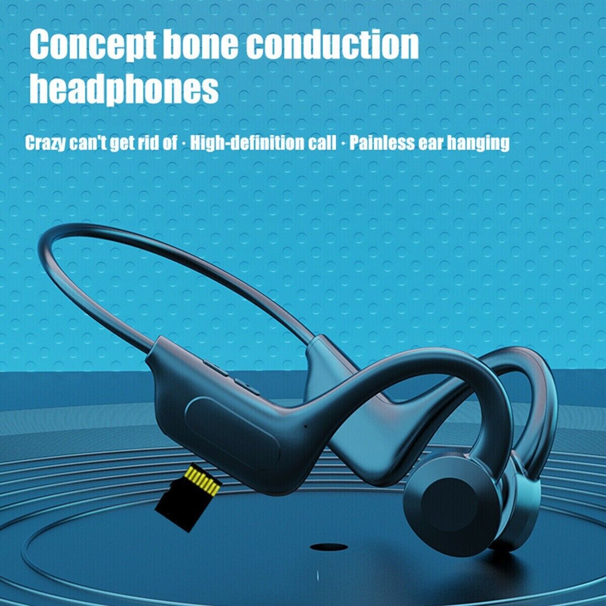 Bone Conduction Earphones Wireless Bluetooth Headset Sport Waterproof Headphones - Esellertree