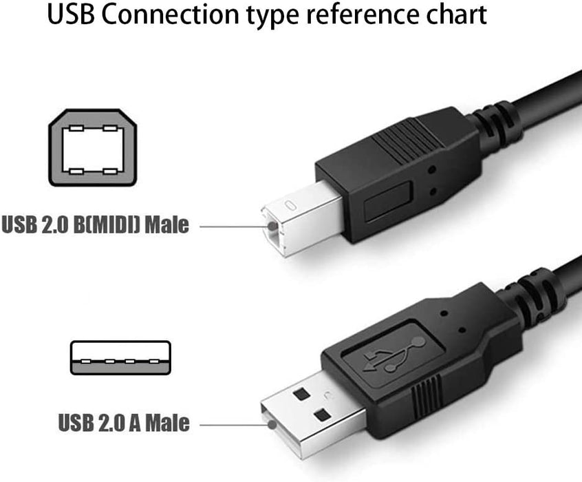 USB Printer Cable 2.0 24AWG Lead A to B 25cm/50cm/1m/2m/3m/5m Kodak Epson HP - Esellertree