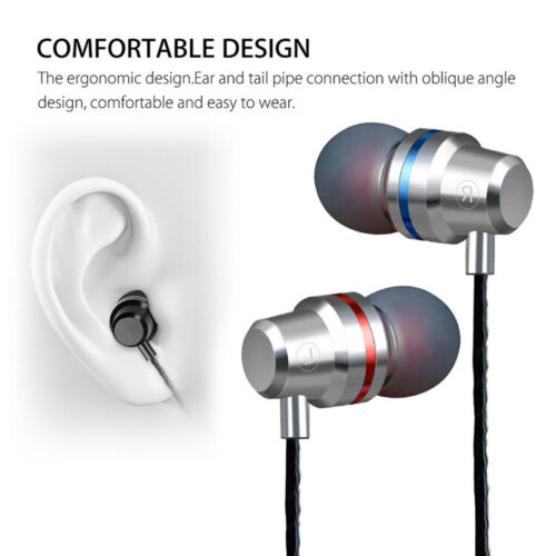 3.5mm Wired Headphone Super Heavy Bass Headset Earphone Stereo Earbuds With Mic - Esellertree